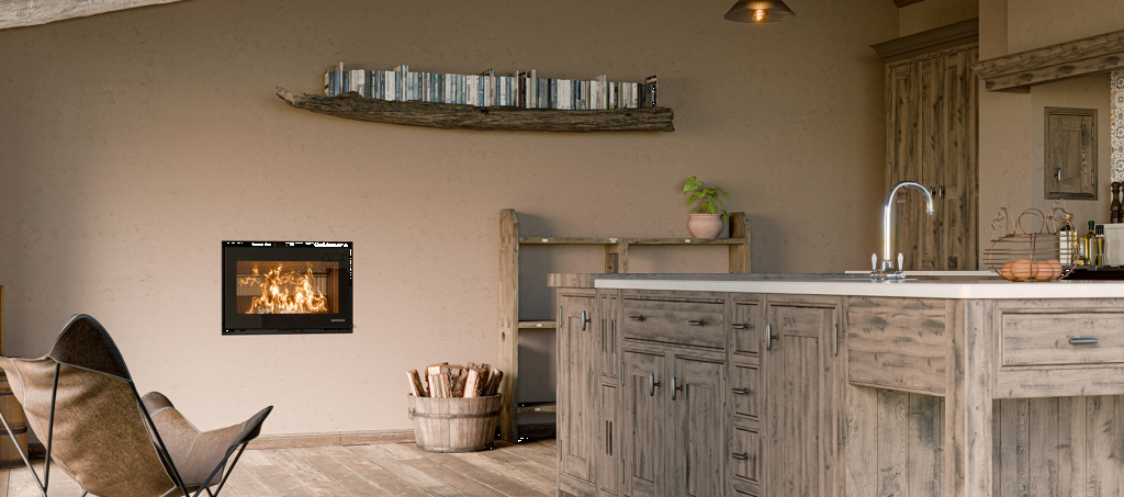 Cheminées, Inserts et Foyers Bois Hydro THERMOROSSI Skyline 490